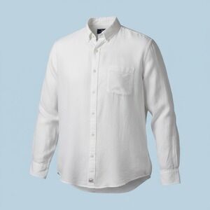 Vineyard Vines Linen Classic Fit Murray Shirt Long Sleeve Size XL White